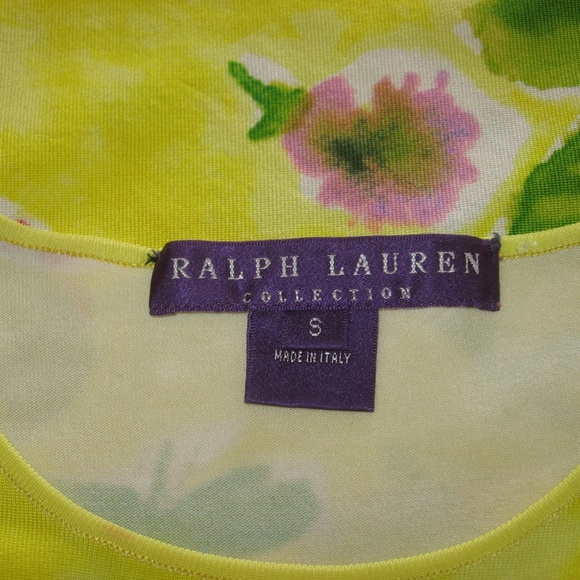 RALPH LAUREN Purple Label Floral Short Sleeve Top - Picture 5 of 5